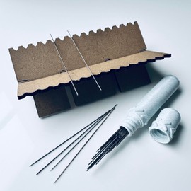 CREATEALONG.COM Original Design + Made in USA Clay Bead Baking Drying Rack 20 Thin Sharp Bead pins