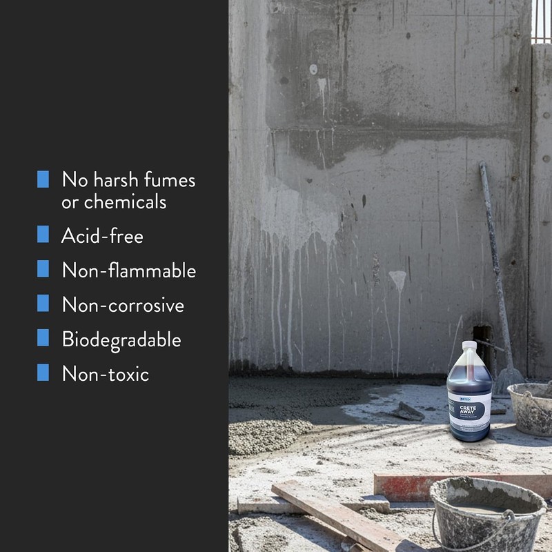 Crete Away Concrete Remover & Dissolver – Non Toxic, Biodegradable,