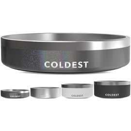 Coldest Dog Bowl - Anti Rust Metal, Non Slip, 3 Layers Insulated Stainless Steel Dog Bowls - Spill Proof & Heavy Duty - Water Bowl for Dogs, Cats & Pets, Dish Washer Safe (21 oz, Stardust Glitter)