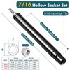Blulu 7/16(12mm) power Nut Driver 7.8 Inch Long, Nut Runner