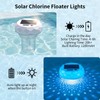 Upgrade 3-in-1 Solar Pool Light Floater, Chlorine Dispenser with Digital