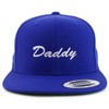 Trendy Apparel Shop Flexfit Daddy Script Font Embroidered Structured Flatbill