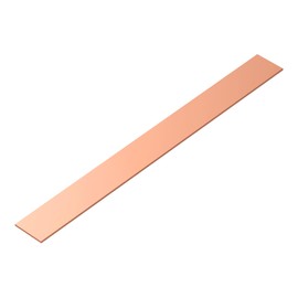 KWOKWEI 1PCS Copper Flat Bar Stock, 99.9% Solid Copper Flat Bar Stock 1/8" T × 1" W × 10" L, Copper Flat Square Bar Copper Solid Metal Sheets for Crafts Electrical Repairs Electroplating