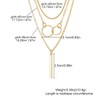 QINHE 3 Layer Snake Chain Necklace for Women - Stackable