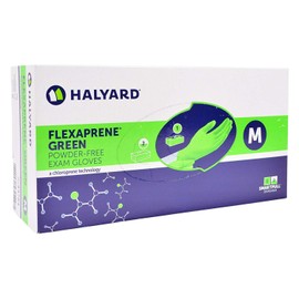 Halyard Flexaprene Green Powder-Free Exam Gloves, Large 44795