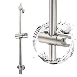 BANGPU 24 Inch Shower Slide Bar Bathroom with Adjustable Handheld Shower Holder Wall Mount Shower Bar 304 Stainless Steel Brushed Nickel Slide Bar
