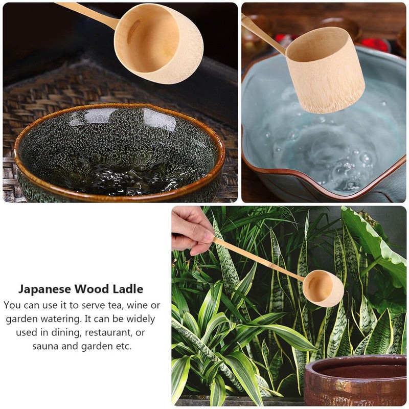 Natural hishaku water ladle Bamboo Japanese Water Ladle Handmade Long