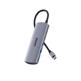 Unitek 4-in-1 uHUB Q4 USB-C Hub, 10Gbps, USB-A x2, USB-C x2, Grey, Unitek Hook Color Box