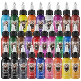 Hawink Tattoo Ink Color Set 1 oz (30ml) Tattoo Supply 28 Colors Pigment Kit Tattoo Supplies in USA TI203-30-28