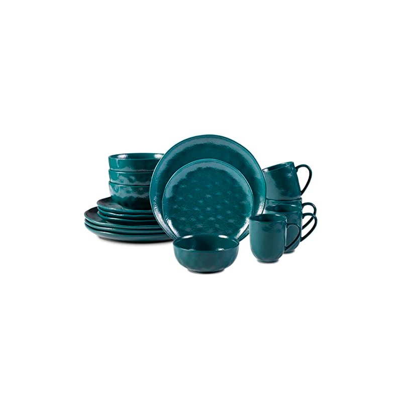 Home VSS, Organic Stoneware Sky Star 16pc Dinner Set Reactive