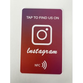 Follow Us On Instagram Card - Touchless QR Code and NFC Tag - Two-Sided Instagram Review Tap Card NFC Instagram Social Tap Review Card, Tap to Find Us on Social Media