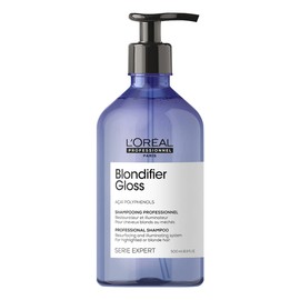 L'Oréal Professionnel Paris Blondifier Shampoo restaurador para cabello rubio y/o con decoloración, con tecnología de polifenoles de Acaí, 500ml