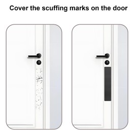 Durable Cat & Dog Door Protector from Scratching - Anti-Scratch Guard for Interior/Exterior Doors, Stainless Steel Self-Adhesive Kick Plate (4"x16", 2 Pcs, Brushed Black)