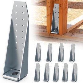 10 Pcs Steel Holdown Shearwall Attachment, Heavy Duty Tension Galvanized Deck Tie Bolted Holdown with Hot Dipped for Fixing Anchor, Thk: 3mm, Silver