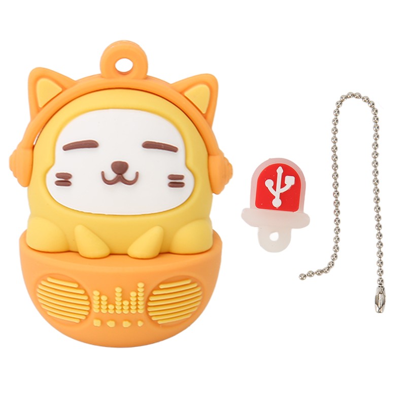 Cartoon Flash Drive PVC USB2.0 Cat Pattern Plug and Play