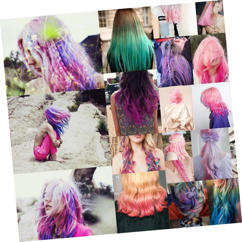 BIUDECO DIY Temporary Hair Chalk Set Colors Purple Rosy Blue
