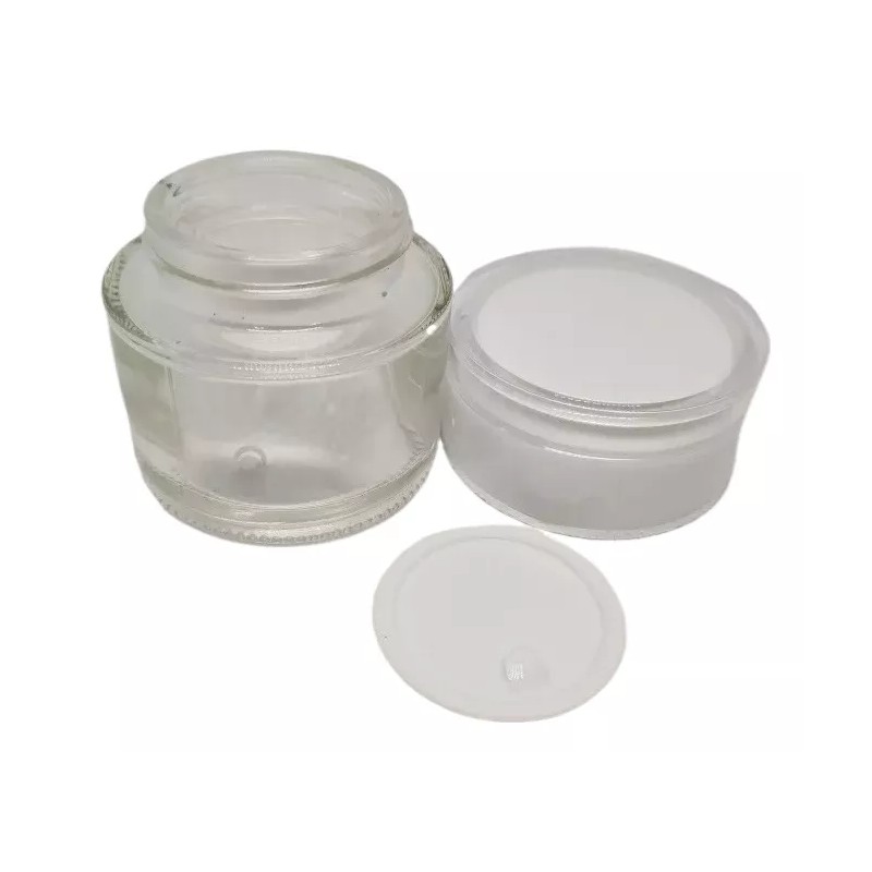Meliars Pomadera De Cristal 60 Grs / 2 Onzas Blanca