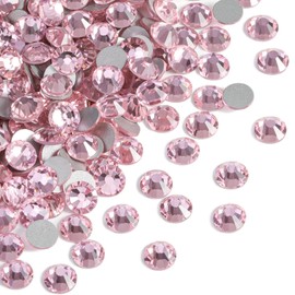 Beadsland 1440 Pieces Flat Back Rhinestones, Nail Crystals Rhinestones for Nails, Light Pink, SS6 (1.9-2.0 mm)