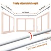 Bay Window Curtain Rods, 36-160" Heavy Duty Corner Curtain Rod,