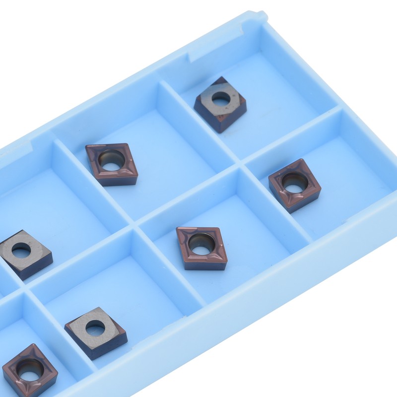 10Pcs Carbide Turning Blade Titanium Alloy High Temperature Resistance Rhombus