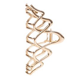 Metal Hair Claw Clip for Women | Large Hair Claw Clips for Thick & Thin Hair | Cute Metal Hair Clip - Gold Hair Clip - Silver Hair Clip (Gold)