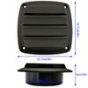 Black Exhaust Ventilation Plate for Your Enclosed Trailer Vent -
