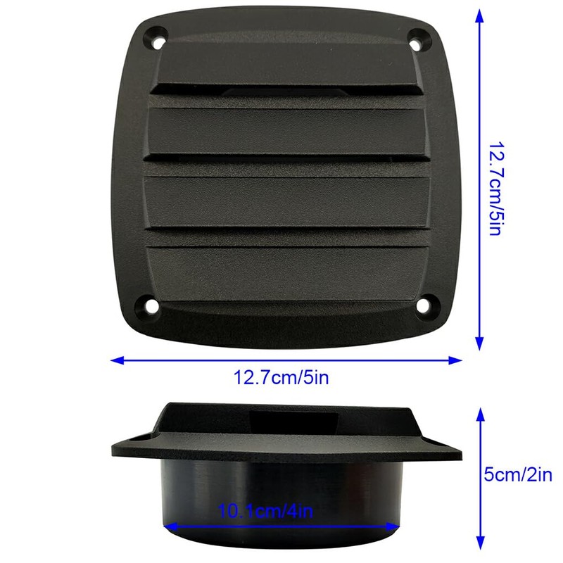 Black Exhaust Ventilation Plate for Your Enclosed Trailer Vent -