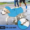 Olsdeeool Adjustable Waterproof Dog Raincoat with Reflective Strip, Lightweight Hooded