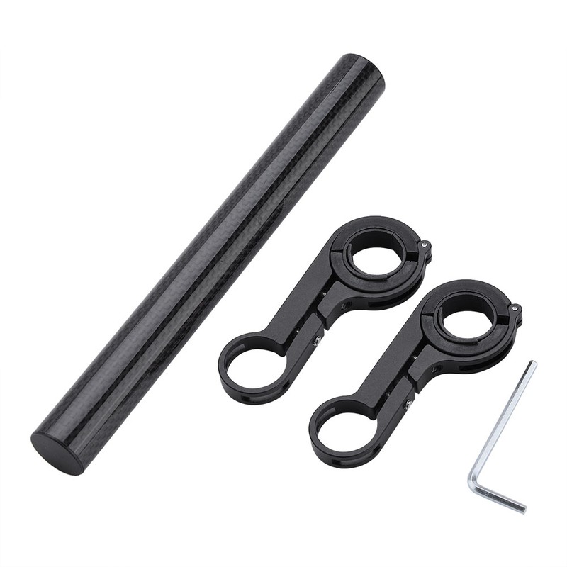 20cm Durable Double Handlebar Extension Mount Carbon Fiber Extender Holder