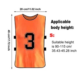 Soccer Scrimmage Practice Vests,6 Pack SprotsTrainingVests,ReversibleNumberedSoccerTeamPennies with Belt,Soccer Pinnies Quick Drying Football Team Jerseys for AdultYouthKids (Fluorescent green, M)