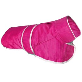 Dog Raincoat| Waterproof Adjustable & Lightweight Dog Jacket with Reflective Strips| Easy Step-in Closure for All-Weather| Fits Small Medium Large Dogs(Rose Red,Medium)