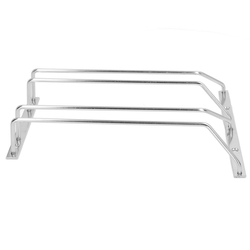 Stainless Steel Double Row Wine Glass Stemware Rack Hanging Stemware