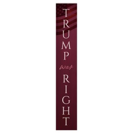 Patriotic Welcome Sign for Front Door, Rustic Political Porch Sign, Welcome Home Decorations for Outdoor, 48x8" PVC Sign, Design 9