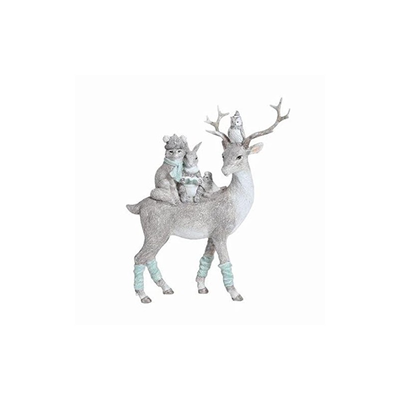 Large Reindeer Stag Deer Rabbit Owl Fox Robin Woodland Animals