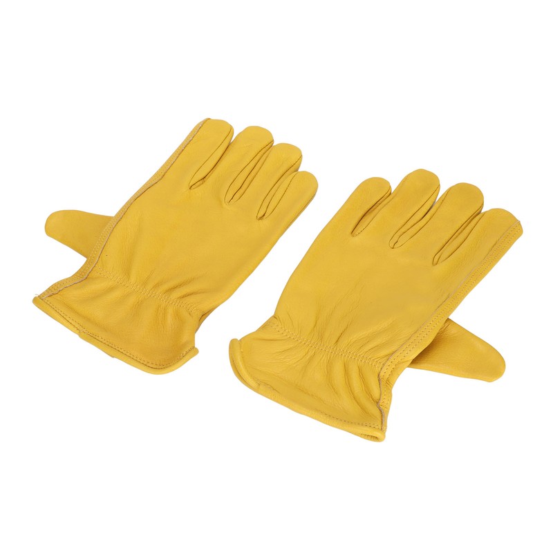 Garden Cowhide Gloves Wear Resistance Full Finger Leather Gloves for