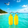 2 Pcs Yellow Floating Keychain Pills-Shape Float Key Rings for