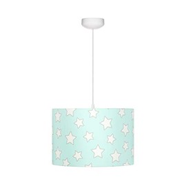 Lamps & Company Ceiling Light Children's Room Star Mint Ceiling Light Starry Sky Round Children's Room Lamps Ceiling Boys with a Diameter of 35 cm Beautiful Baby Room Decoration