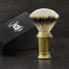 Silver Tip Badger Hair Shaving Brush in Imitation Horn Shaving