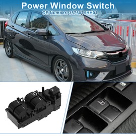A ABSOPRO Power Window Switch No.35750T5HH01 Front Left Driver Side Window Control Switch for Honda Fit 2014-2020 Black