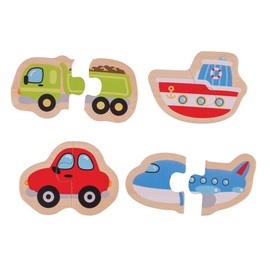 Bigjigs Toys Two Piece Puzzles - Transport