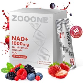 ZOOONE 1000mg NAD+ Berry Flavor Drink Mix for Skin Aging Support, Energy, and Focus - 30 Pack-T3:_Pack of 3(Total 90 Packets)