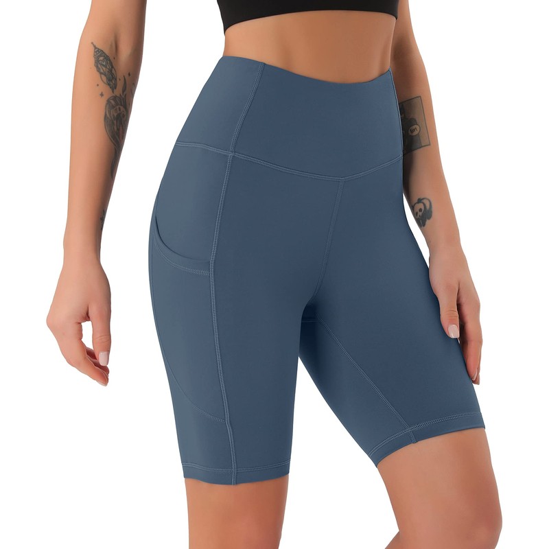 Persit Women's Short Leggings, Opaque Cycling Shorts with Pockets