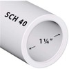 PVC Pipe Sch40 1-1/4 Inch (1.25) White Custom Length 3FT