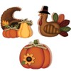 3 Pieces Thanksgiving Wooden Signs,Standing Turkey Pumpkin Fall Harvest Ornament