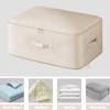 2PCS Ultra Space Saving Self Compression Organizer Bags, Beige Saver