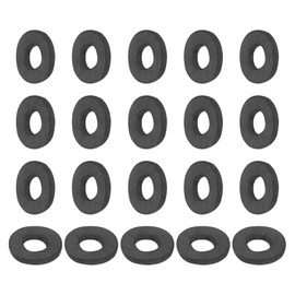 PATIKIL 20 Pcs Flat Rubber Washers 0.16" ID 0.35" OD 0.05" Thickness Sealing Rubber Spacer Gasket for Bolts Faucets Screws Hose Plumbing, Black