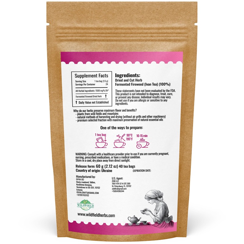 40 Bags Ivan Tea Siberian Fireweed Tea Herb Blooming Sally