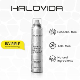 HALOVIDA INSTANT FRESH VOLUMZING  HAIR DRY SHAMPOO 5.07FL.OZ:_HAIR DRY SHAMPOO 150ml+HaloFlex Spa Brush