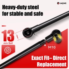 IAQWE ST440M80 44Inch 80Lbs/356N Gas Struts Shock Spring Lift Support for Tonneau Cover Heavy Duty RV Bed TV Cabinet Murphy Truck Bed Floor Hatch Storage Toolbox Lid Truck Topper Camper Window, 2Pcs