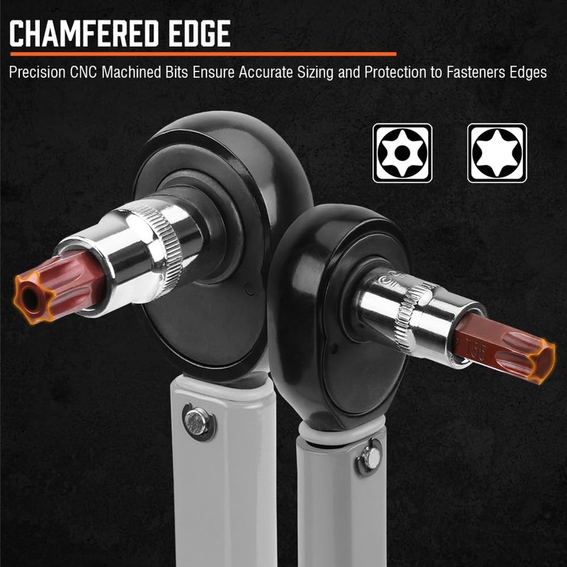 HORUSDY 34-Piece Master Torx Bit Socket Set, Premium S2 Alloy